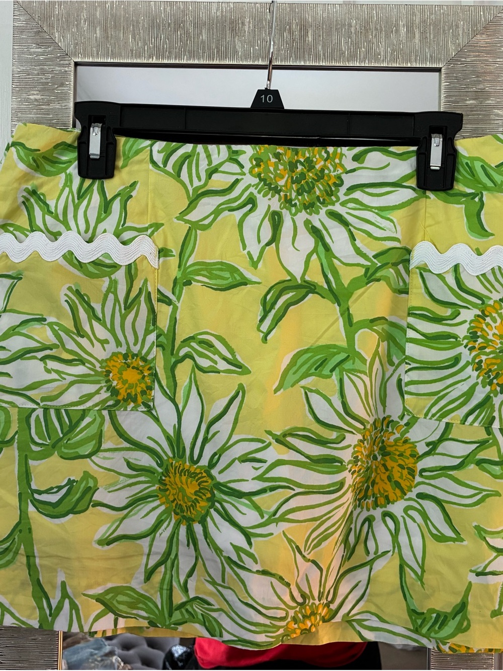 Lilly Pulitzer Yellow Floral Mini Skort sz 8